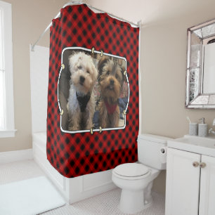 Fun Custom Christmas Red & Black Plaid Photo Frame