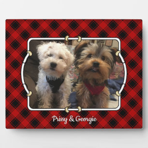 Fun Custom Christmas Red & Black Plaid Photo Frame