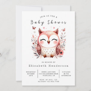 Fun Custom Owl Baby Shower Invitation