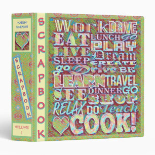 Fun Custom Scrapbook Cookbook Journal Binder
