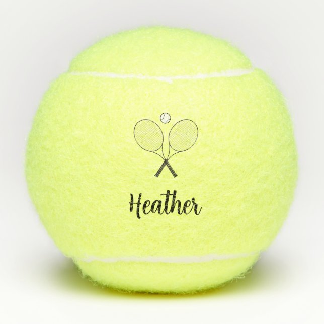 FUN! 🎾 Custom Tennis Ball – Add Your Name (Front)
