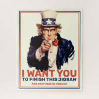 Fun custom text, Uncle Sam "I want You" poster,