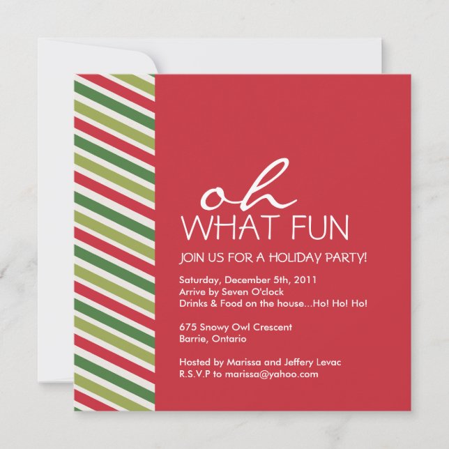 Fun Customizable Christmas Party Invitation (Front)