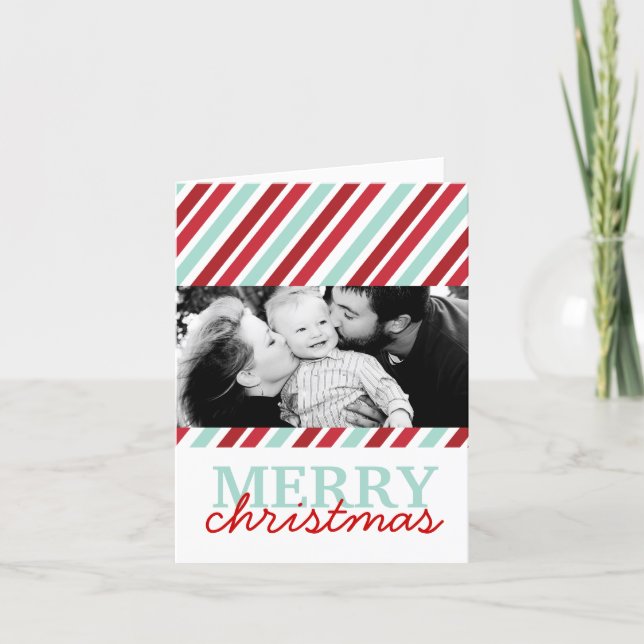 Fun Customizable Christmas Photo Greeting Card (Front)