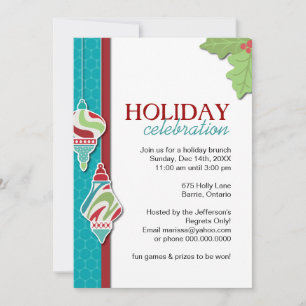 Fun Customizable Holiday Party Invitation