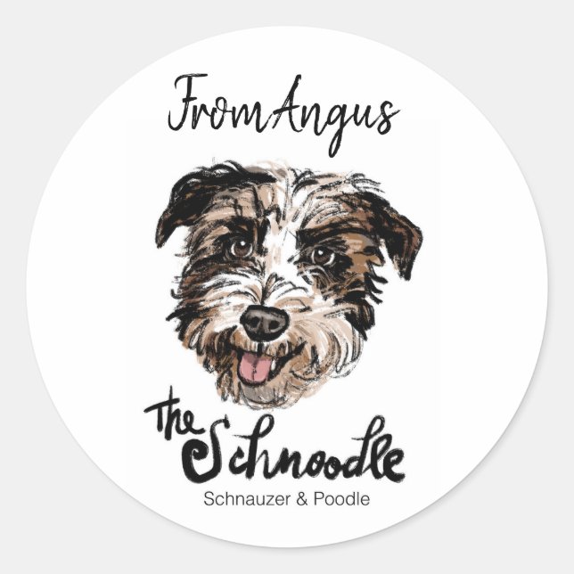 Fun customizable set of dog stickers (Front)