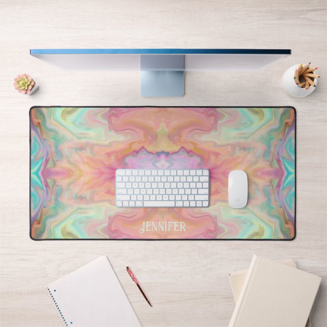 Fun Customized Pretty Modern Pattern Colourful Boh Desk Mat (Office 1)
