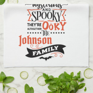 Fun Cute Add Name Spooky Halloween Kitchen Towel