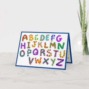 Fun & Cute Alphabet ABCs Custom Message Card