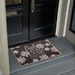 Fun Cute Baby Its Cold Outside Chalkboard Doormat<br><div class="desc">Beautiful contemporary "Baby Its Cold Outside" quote text written in typography on a black grey chalk board, with a background of white snowflakes design. Ornate, elegant, stylish and eclectic design for the fancy artistic interior designer, the artsy décor diva, popular hip trendsetter, vintage retro art style and abstract digital geometric...</div>