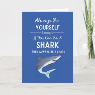 Fun Cute Blue Shark Cards For Kids Ocean Lover