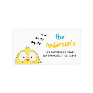 Fun Cute Crazy Chicken Label