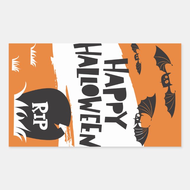 Fun Cute Happy Halloween Sticker (Front)