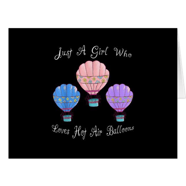 Fun Cute Hot Air Balloon (Front Horizontal)