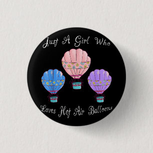 Fun Cute Hot Air BalloonFun Cute Hot Air Balloon 1 Inch Round Button