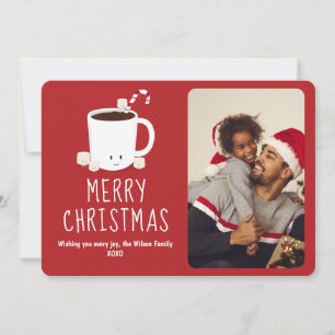Fun Cute Hot Chocolate Photo Christmas Holiday Card