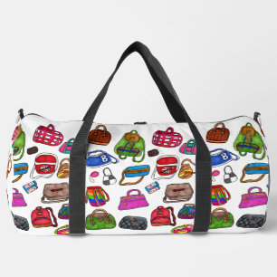 Fun Cute Illustrated Purse Pattern Love Art
