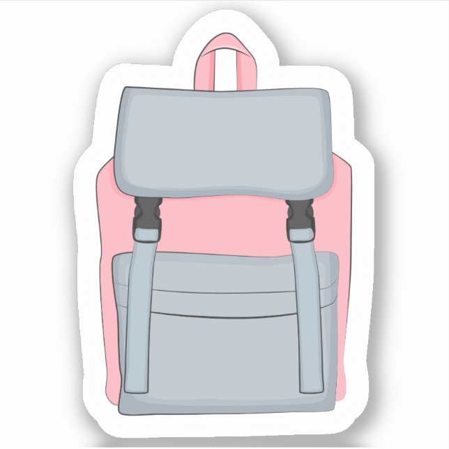 Fun Cute Pink Girly Backpack School (Front)
