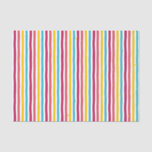 Fun Cute Sparkly Colourful Striped Candy Tissue Paper