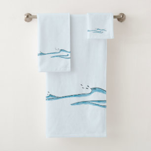 Fun Cute Whimsical Rubber Duck Bath Towel Set