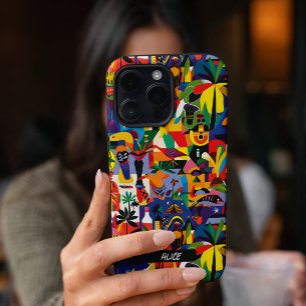 Fun Cutest Colorful Cartoon Art Doodle Custom iPhone 16 Pro Case
