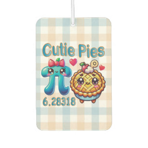 Fun “Cutie Pies” Cute Pi Symbol & Pie Pun Air Freshener