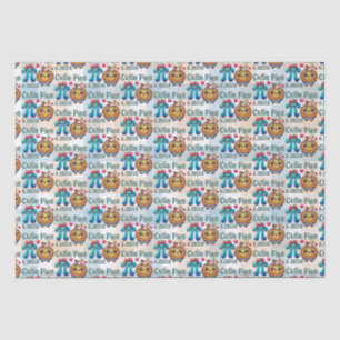 Fun “Cutie Pies” Cute Pi Symbol & Pie Pun Tissue Paper
