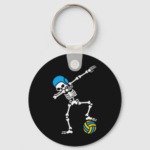 Fun Dab dabbing skeleton Water polo Halloween swim Keychain