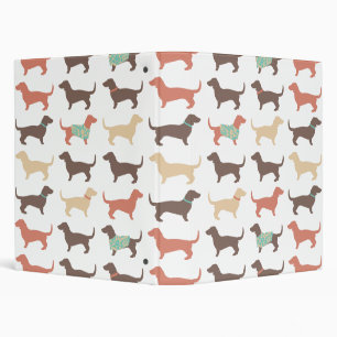 Fun Dachshund Dog Pattern Binder