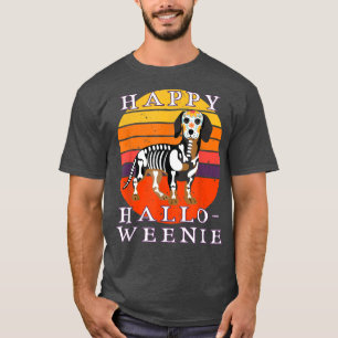 Fun Dachshund Halloween Weenie Dog  Happy Hallowee T-Shirt