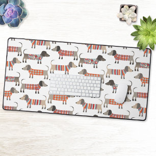 Fun Dachshund Wiener Sausage Dog Desk Mat