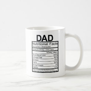 Fun Dad Nutritional Label Coffee Mug