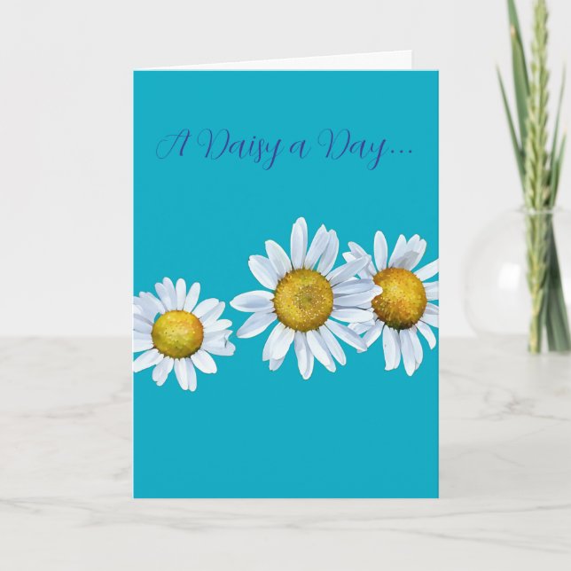 Fun Daisy Birthday Card (Front)