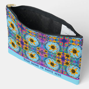 Fun Daisy Floral Pattern Custom Cosmetic Bag