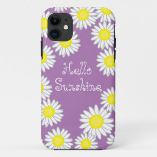 Fun Daisy Purple Yellow White Hello Sunshine iPhone 11 Case
