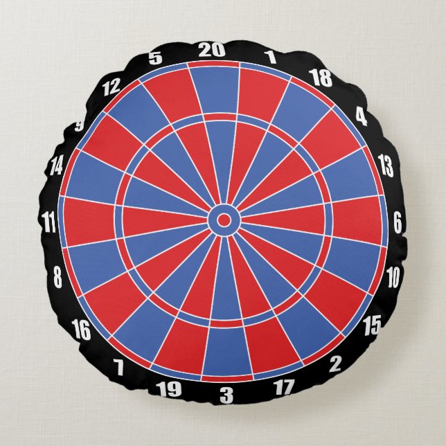 Fun Dartboard fléchettes Coussin rond (Devant)