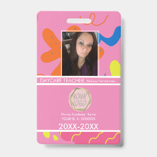 Fun Day Care Teacher Badge