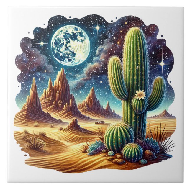 Fun desert scene lovers tile (Front)