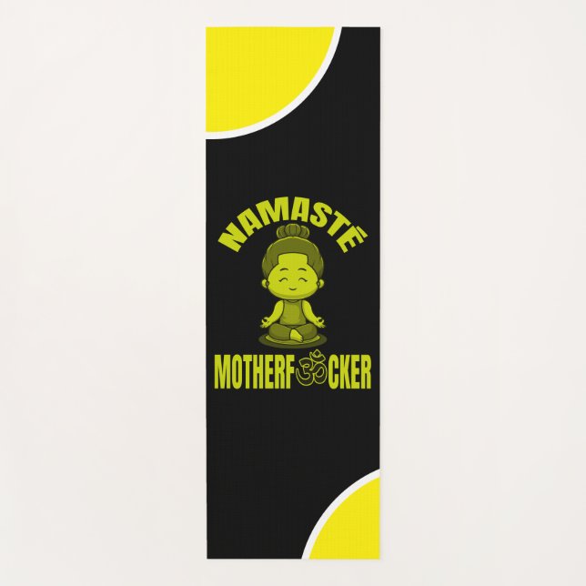 Fun Design of Yoga and Zen Meditation. Yoga Mat (Front)