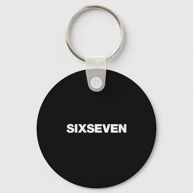 Fun Design That Says Six Seven 6 7 Meme Premium Tr Keychain (Front)