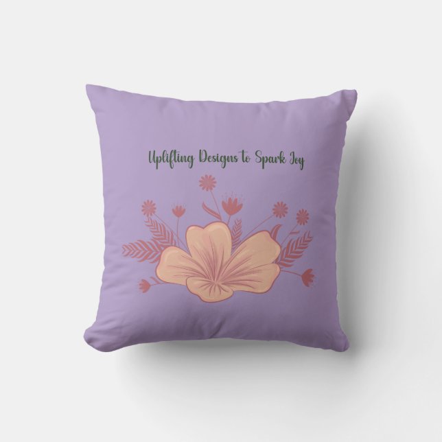Fun Designs to Brighten Your Day for Women  Throw Pillow (Front)