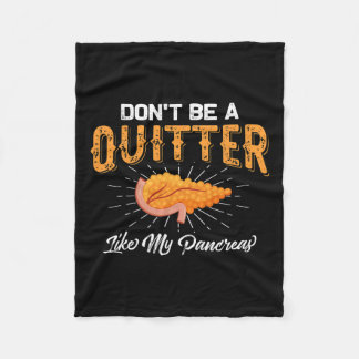 Fun Diabetic Type 1 Diabetes Awareness Support Gif Fleece Blanket