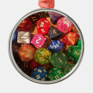 Fun Dice design for gamers Metal Ornament