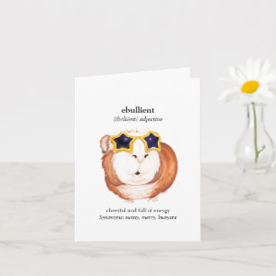 Fun Dictionary Guinea Pig Greetings Card
