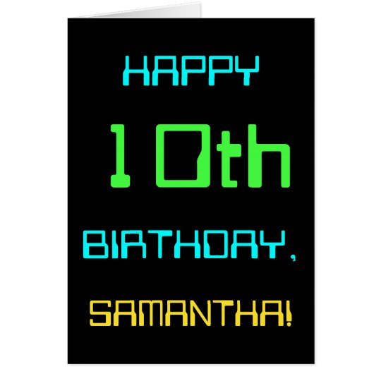 Fun Digital Computing Themed 10th Birthday Card
