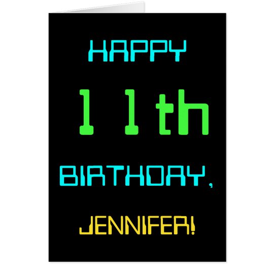 Fun Digital Computing Themed 11th Birthday Card