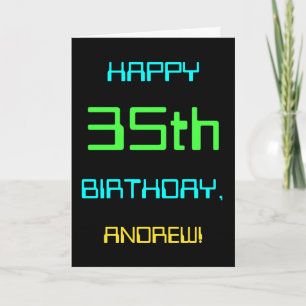 Fun Digital Computing Themed 35th Birthday Card