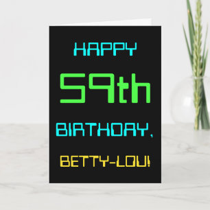 Fun Digital Computing Themed 59th Birthday Card