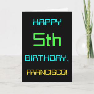 Fun Digital Computing Themed 5th Birthday Card