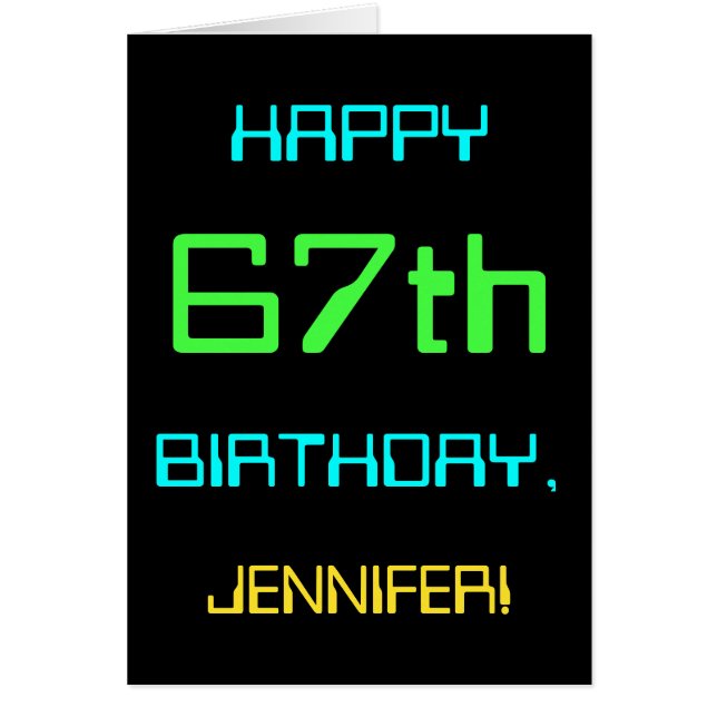 Fun Digital Computing Themed 67th Birthday (Front)